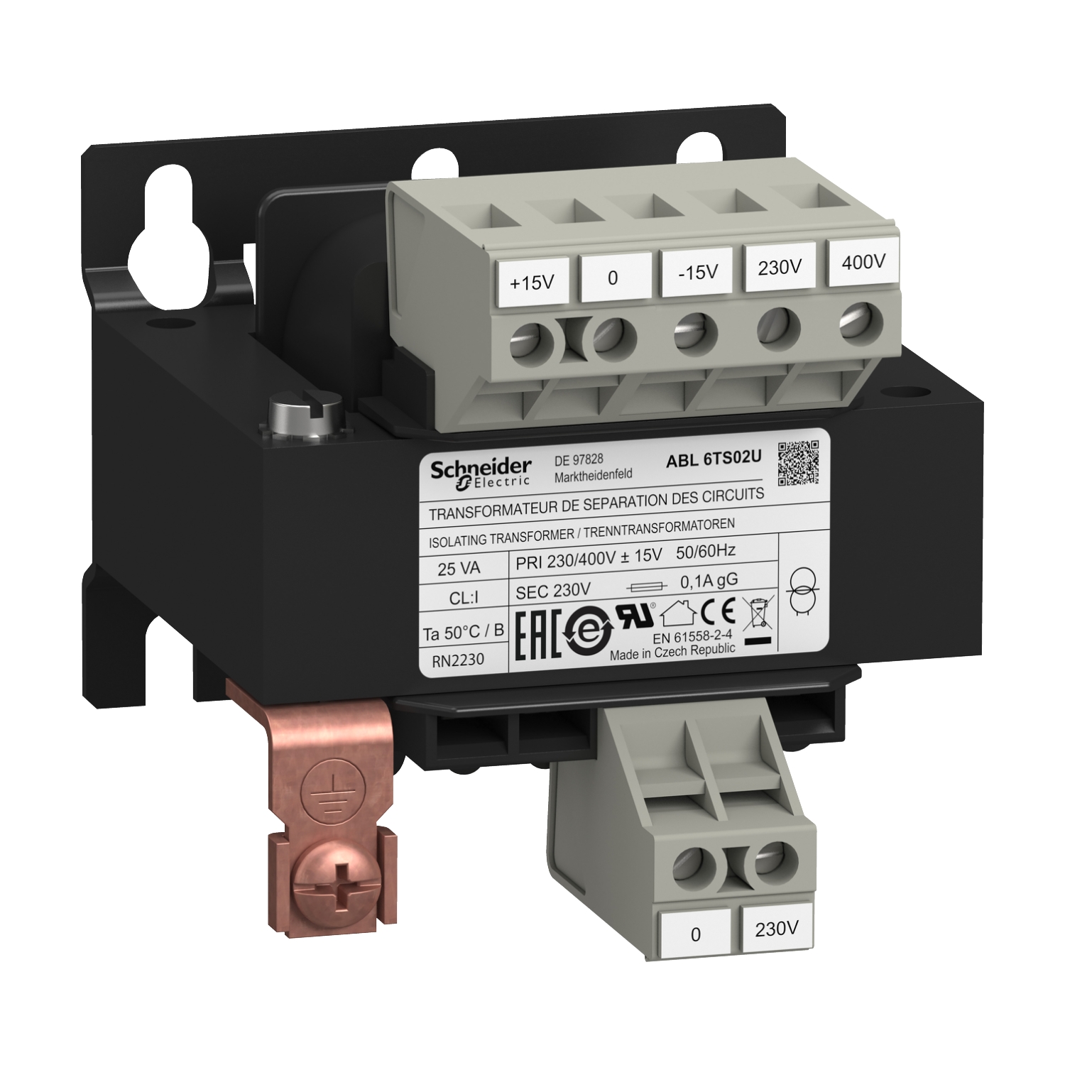 Schneider Safety and isolation transformer Modicon Transformer Optimized ABL6TS02U