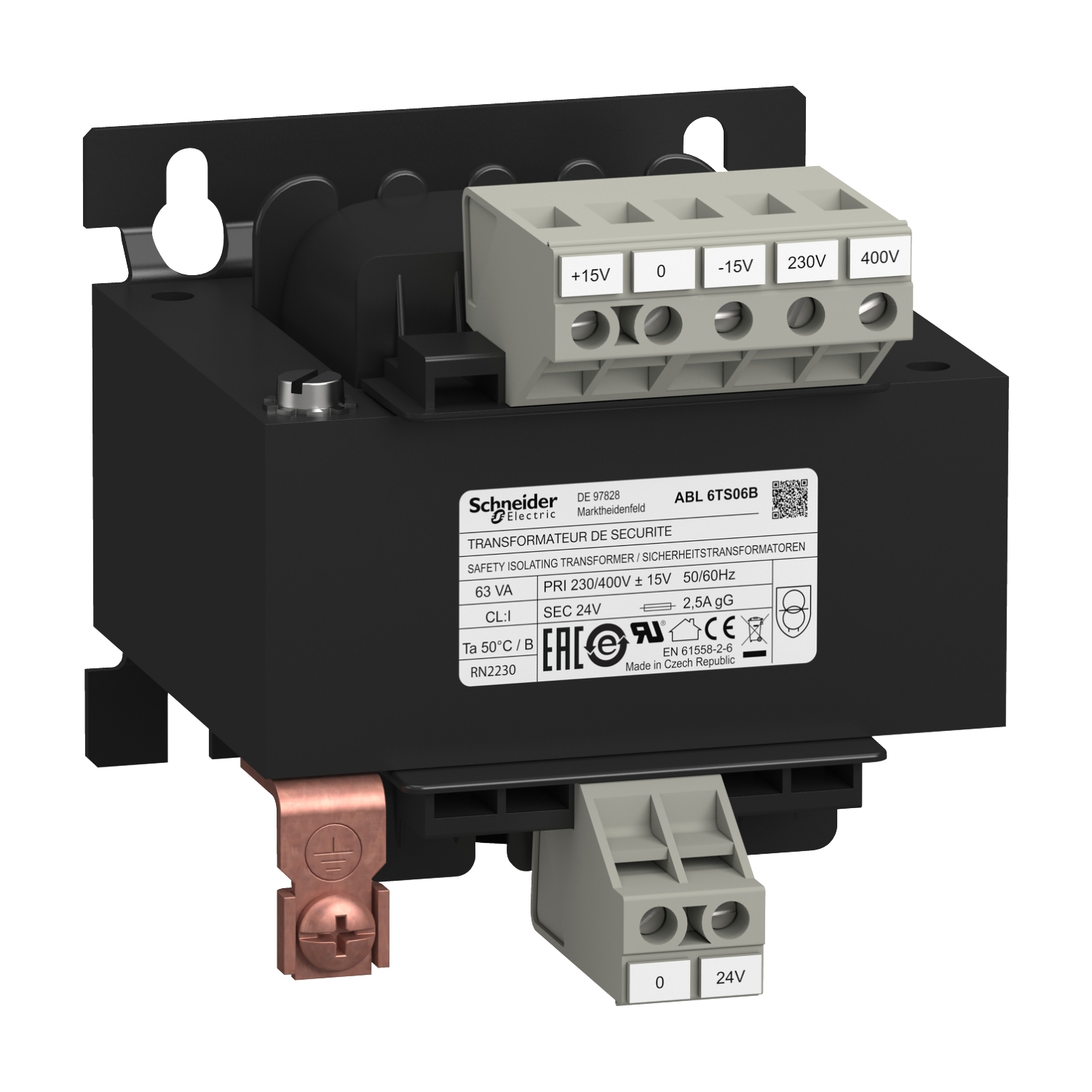 Schneider Safety and isolation transformer Modicon Transformer Optimized ABL6TS06B