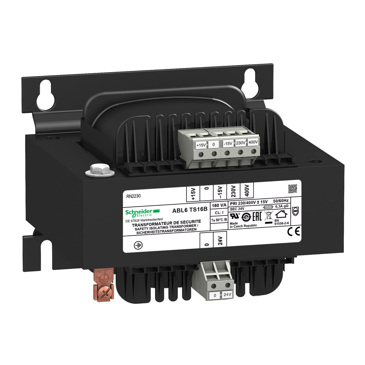 Schneider Safety and isolation transformer Modicon Transformer Optimized ABL6TS16B