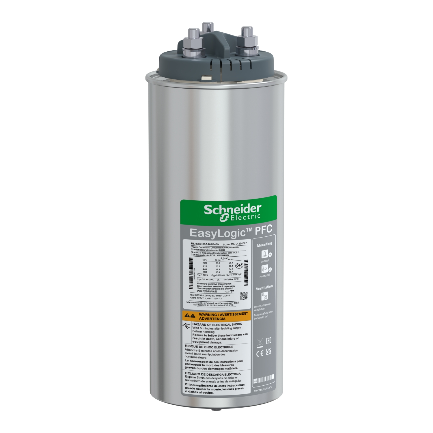 Schneider Standard duty capacitor  BLRCS339A407B48