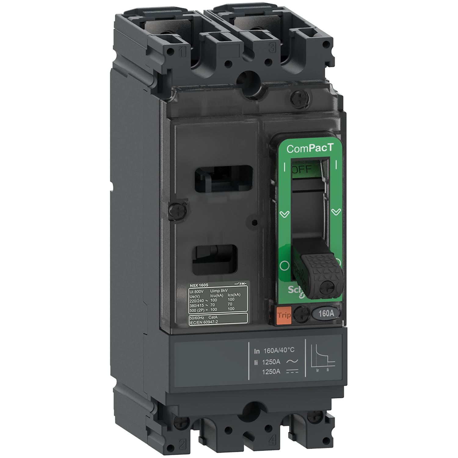 Schneider Circuit breaker ComPacT NSX new generation C10F2TM080