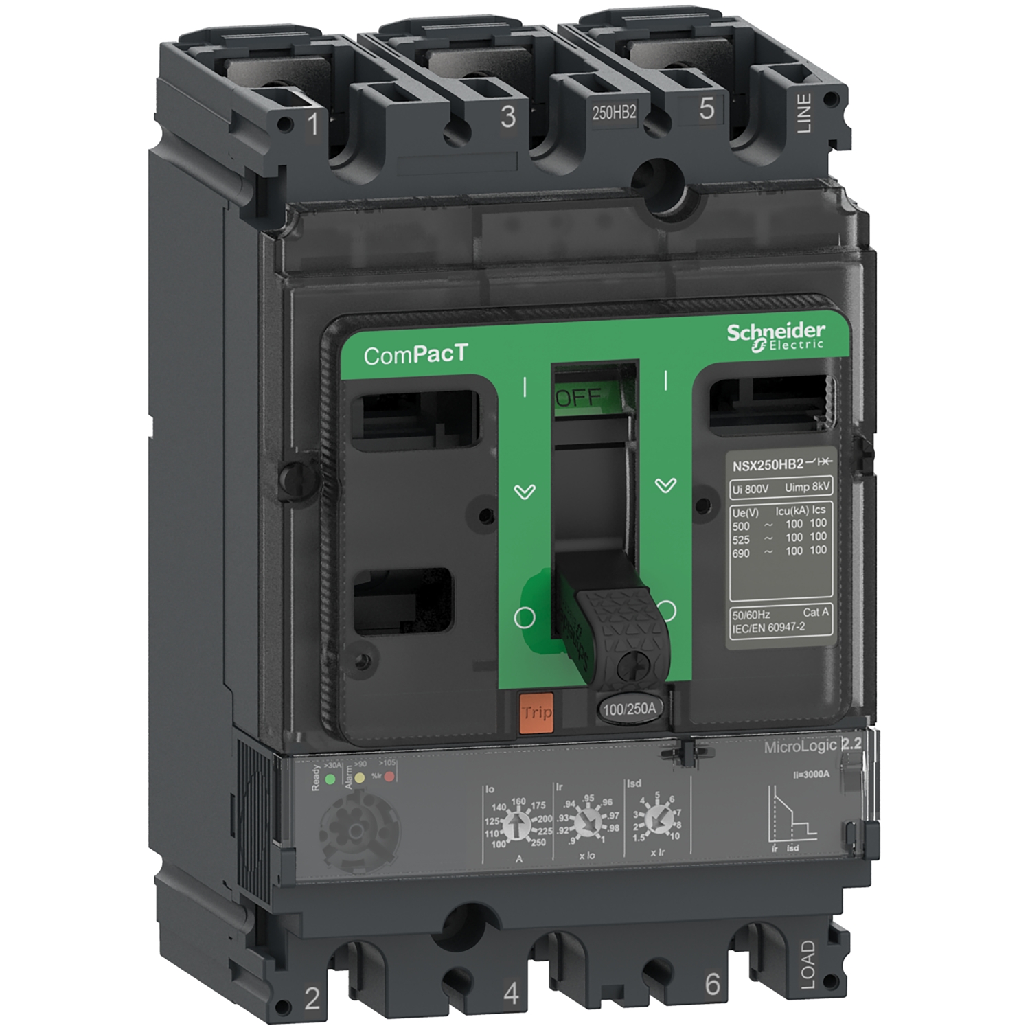 Schneider Circuit breaker ComPacT NSX new generation C10F32D100