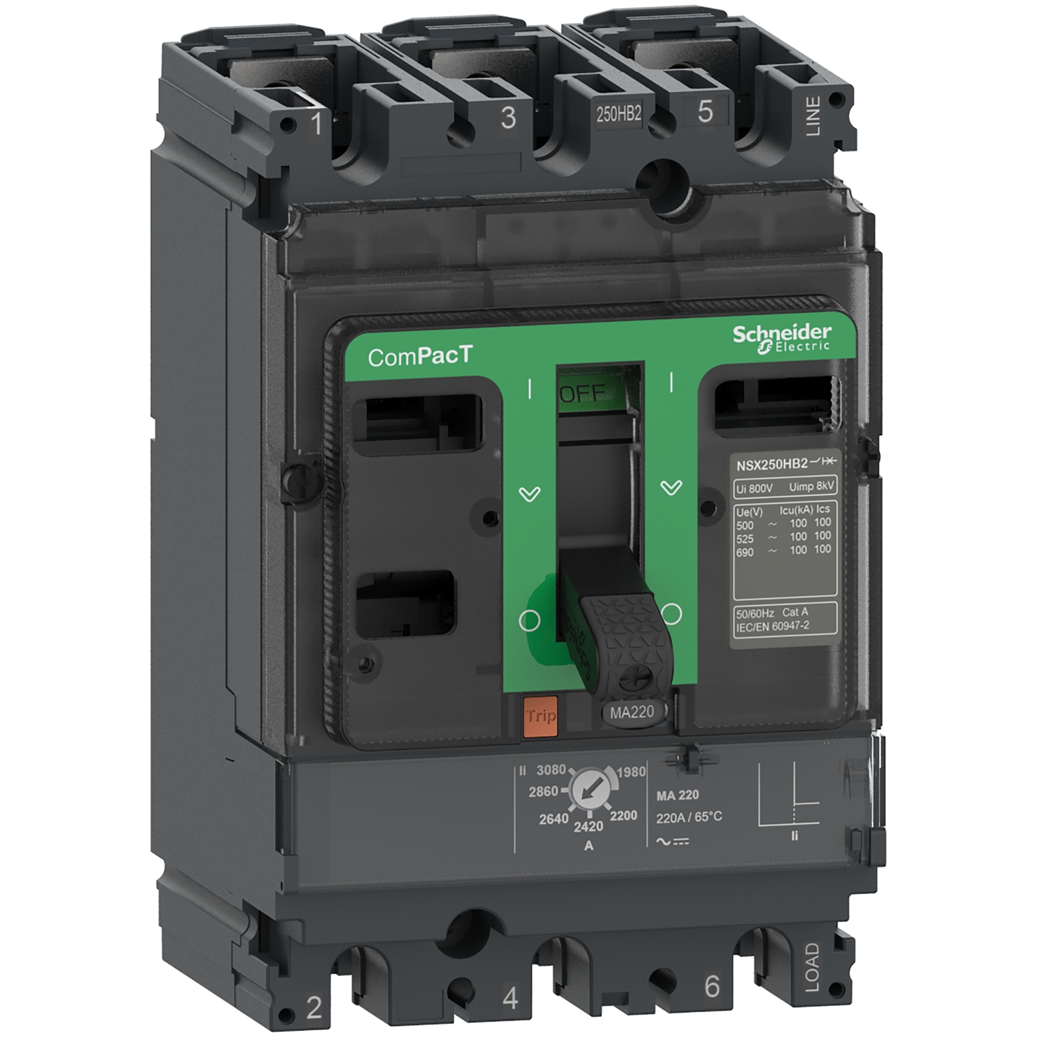 Schneider Circuit breaker ComPacT NSX new generation C10F3MA050