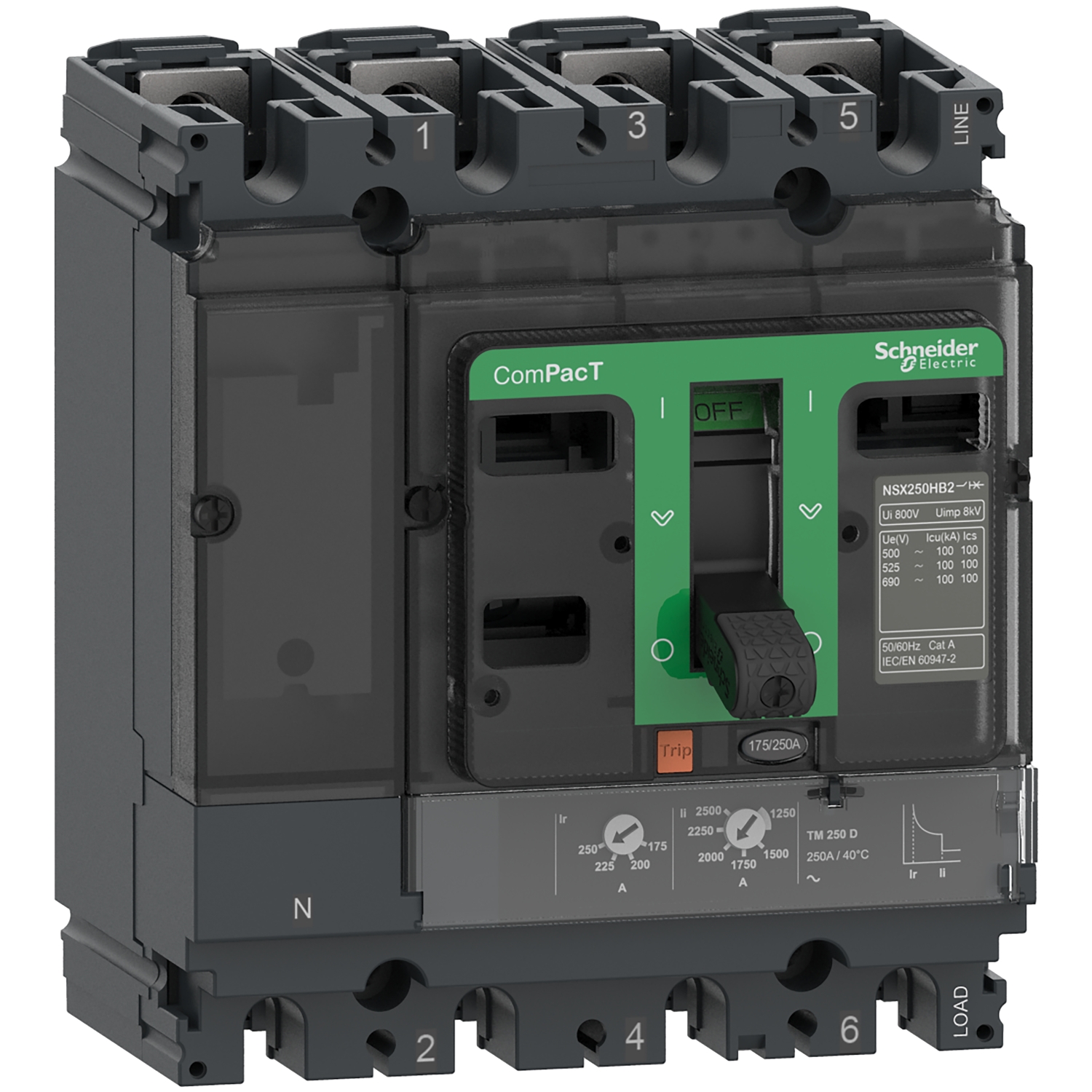 Schneider Circuit breaker ComPacT NSX new generation C10F4TM050