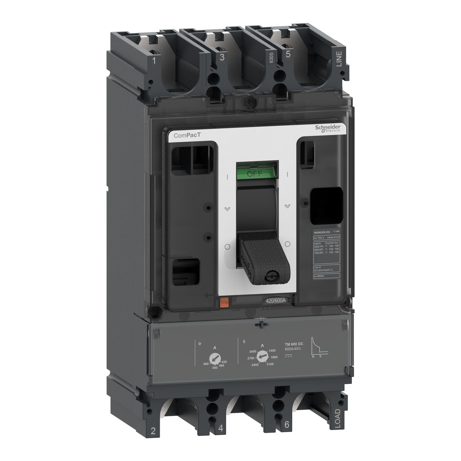 Schneider Circuit breaker ComPacT NSX DC new generation C40F3TM250D