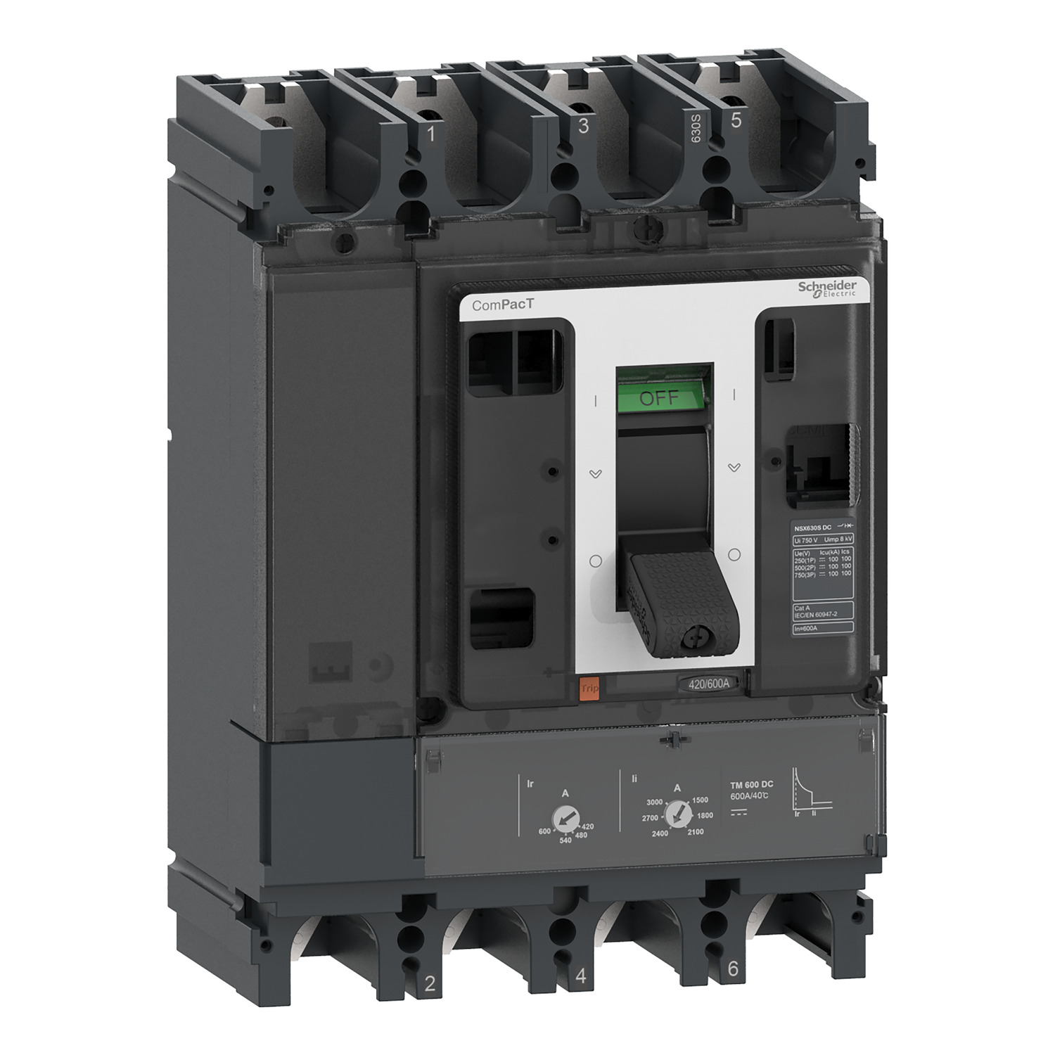 Schneider Circuit breaker ComPacT NSX DC new generation C40F4TM250D