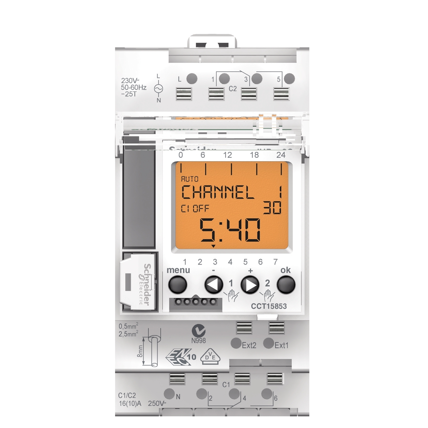 Schneider Programmable digital time switch Acti9 IHP CCT15723