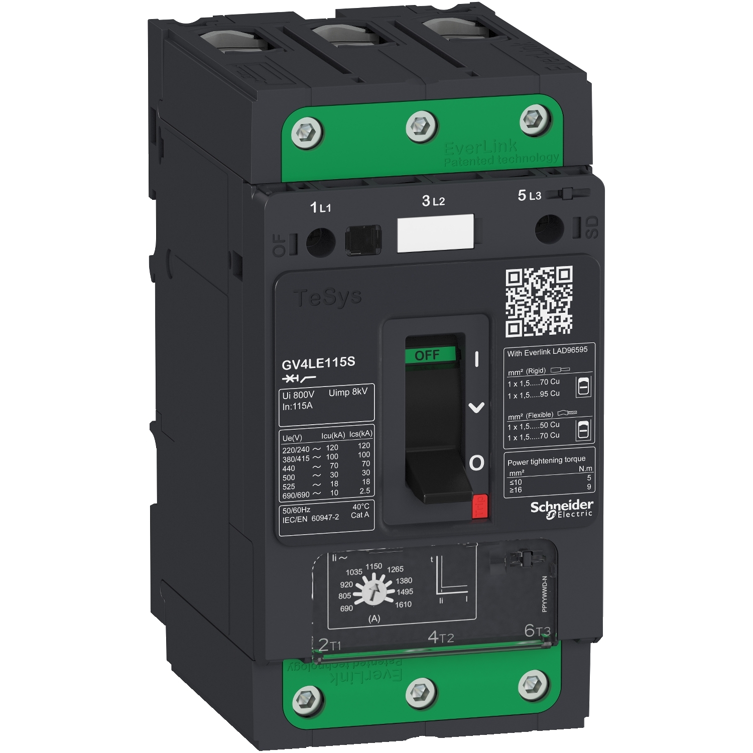 Schneider Motor circuit breaker TeSys GV4TeSys Deca GV4LE02N