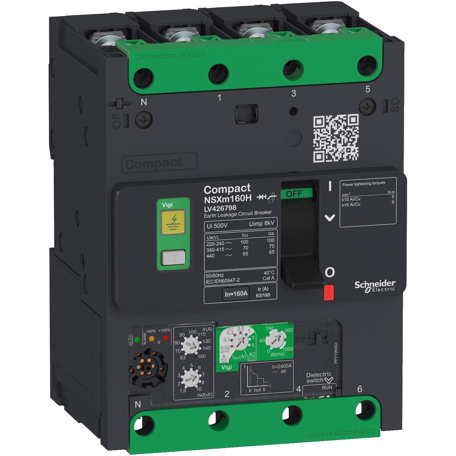 Schneider Earth leakage circuit breaker ComPact NSXm LV426755