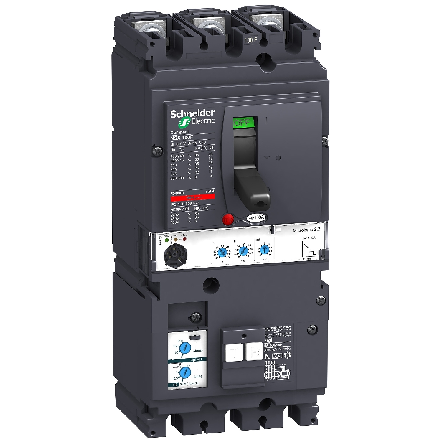 Schneider Circuit breaker with Vigi add-on ComPact NSX LV429970