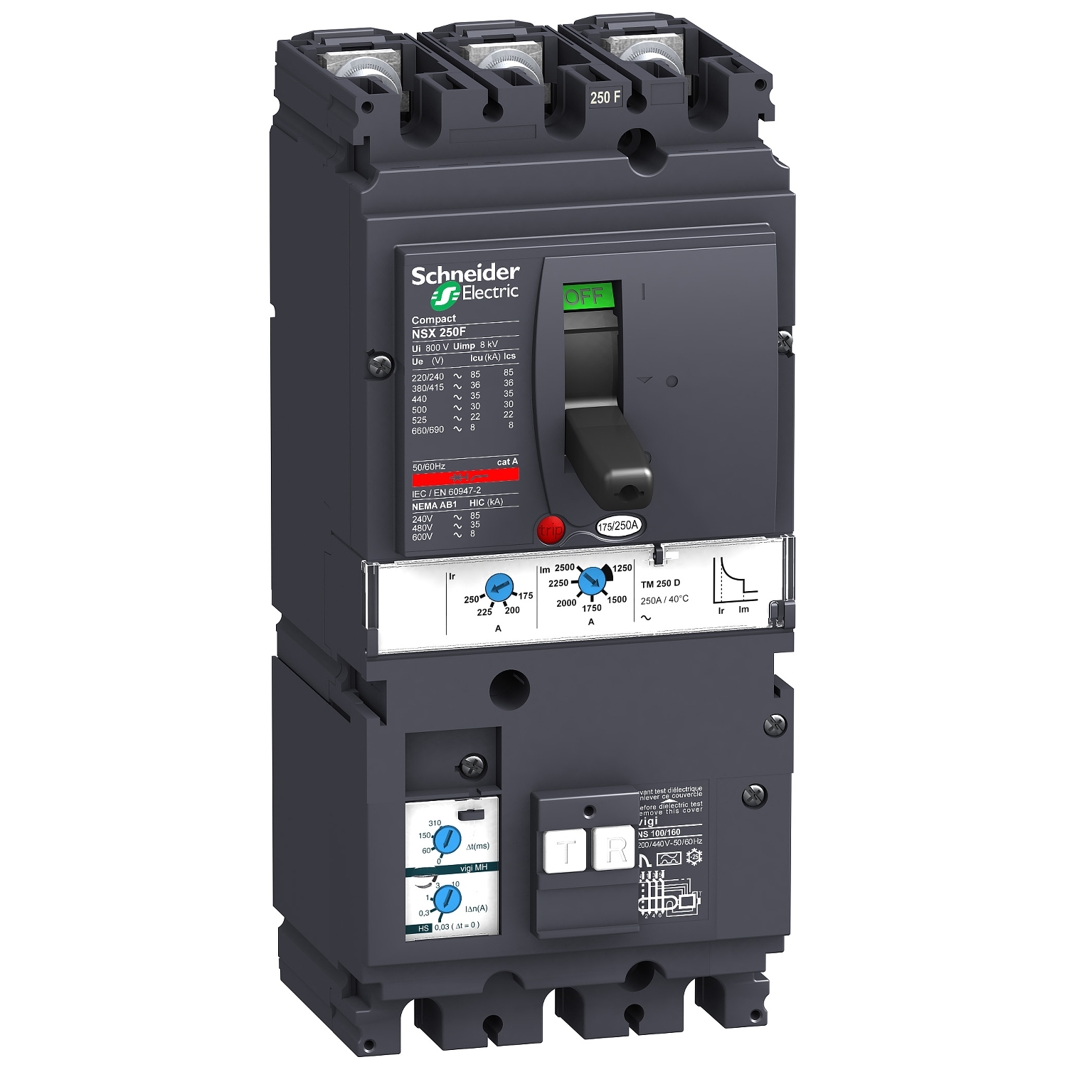 Schneider Circuit breaker with Vigi add-on ComPact NSX LV431930