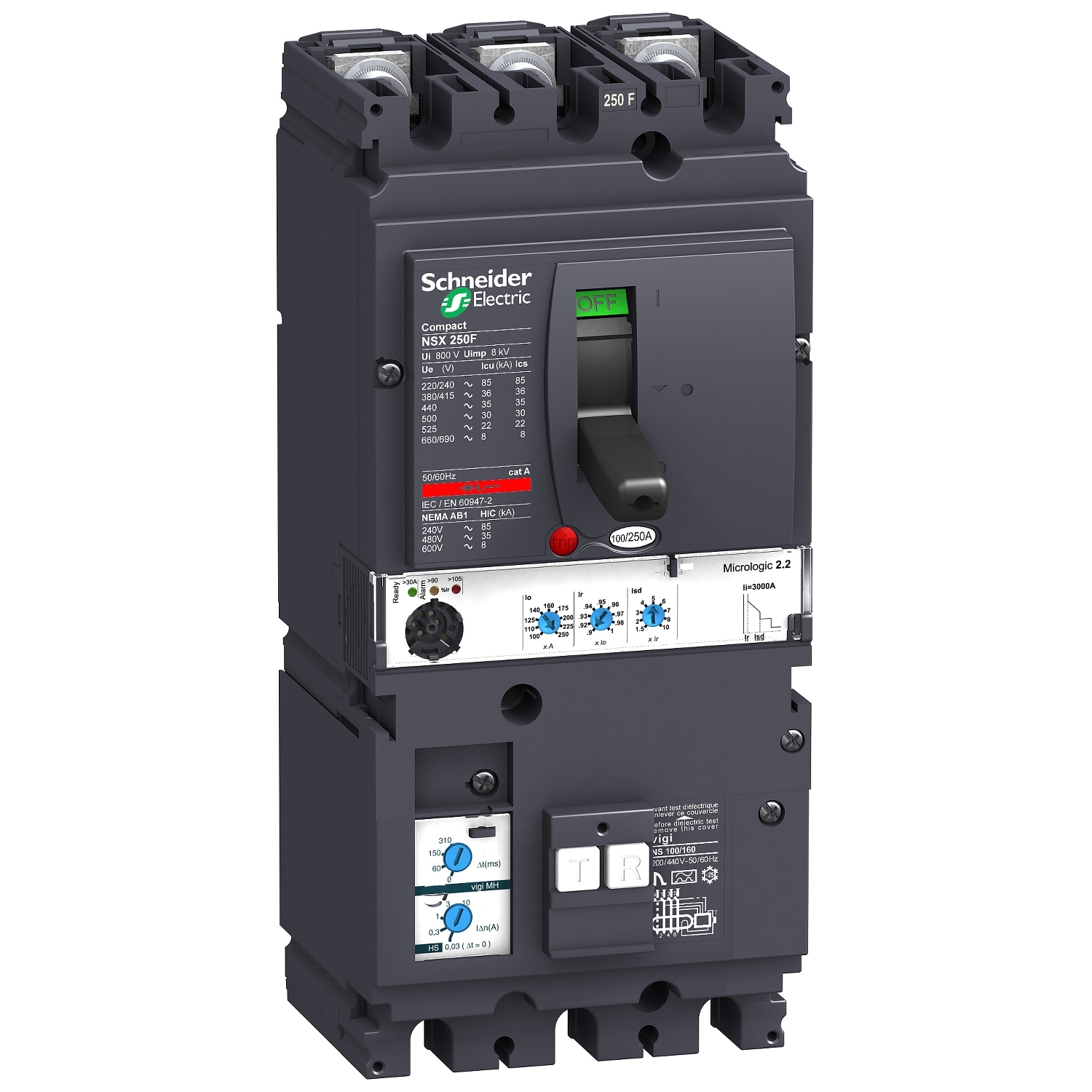 Schneider Circuit breaker with Vigi add-on ComPact NSX LV431970