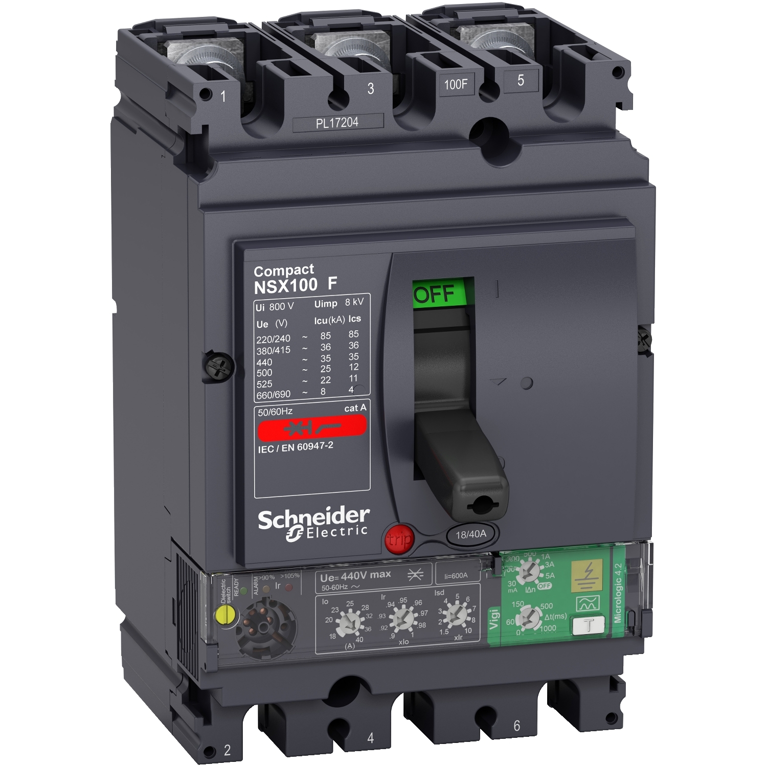 Schneider Earth leakage circuit breaker ComPact NSX LV433826