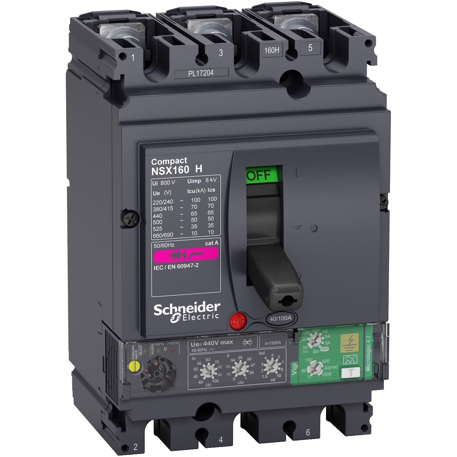 Schneider Earth leakage circuit breaker ComPact NSX LV433860