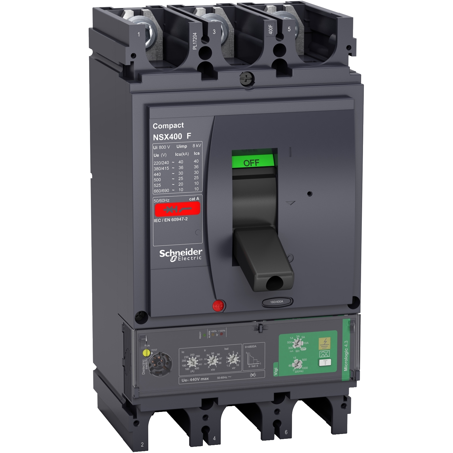 Schneider Earth leakage circuit breaker ComPact NSX LV433934