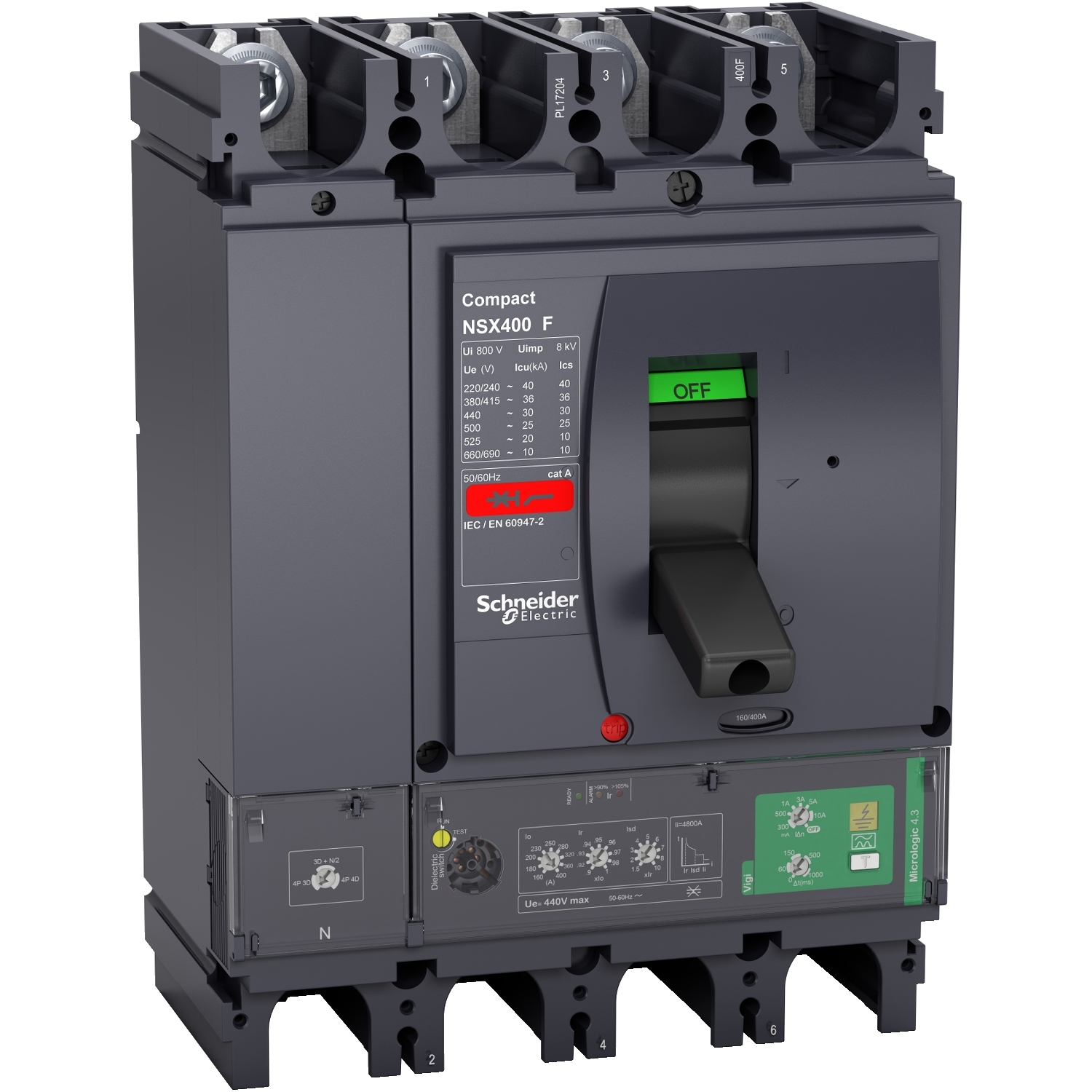 Schneider Earth leakage circuit breaker ComPact NSX LV433936