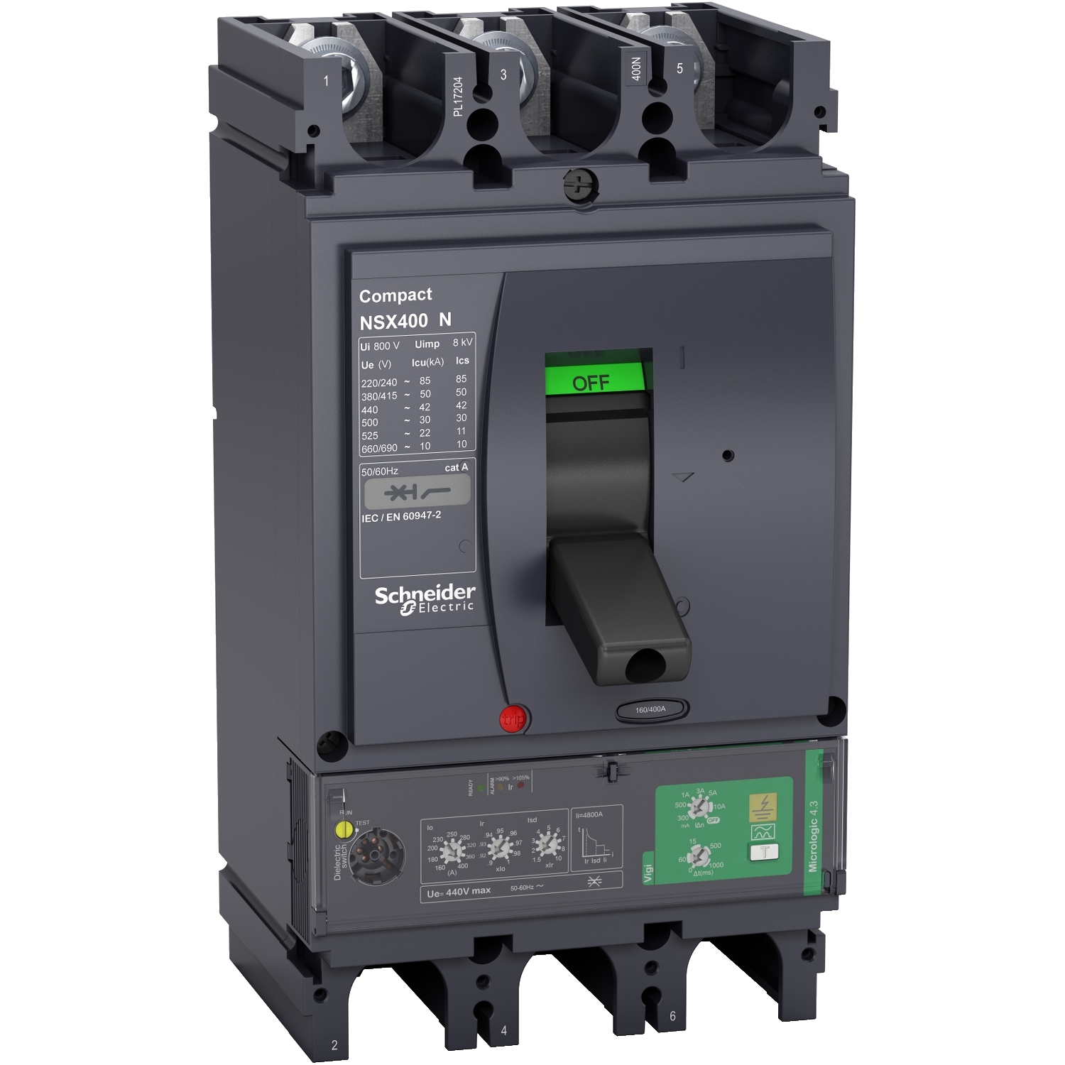 Schneider Earth leakage circuit breaker ComPact NSX LV433938