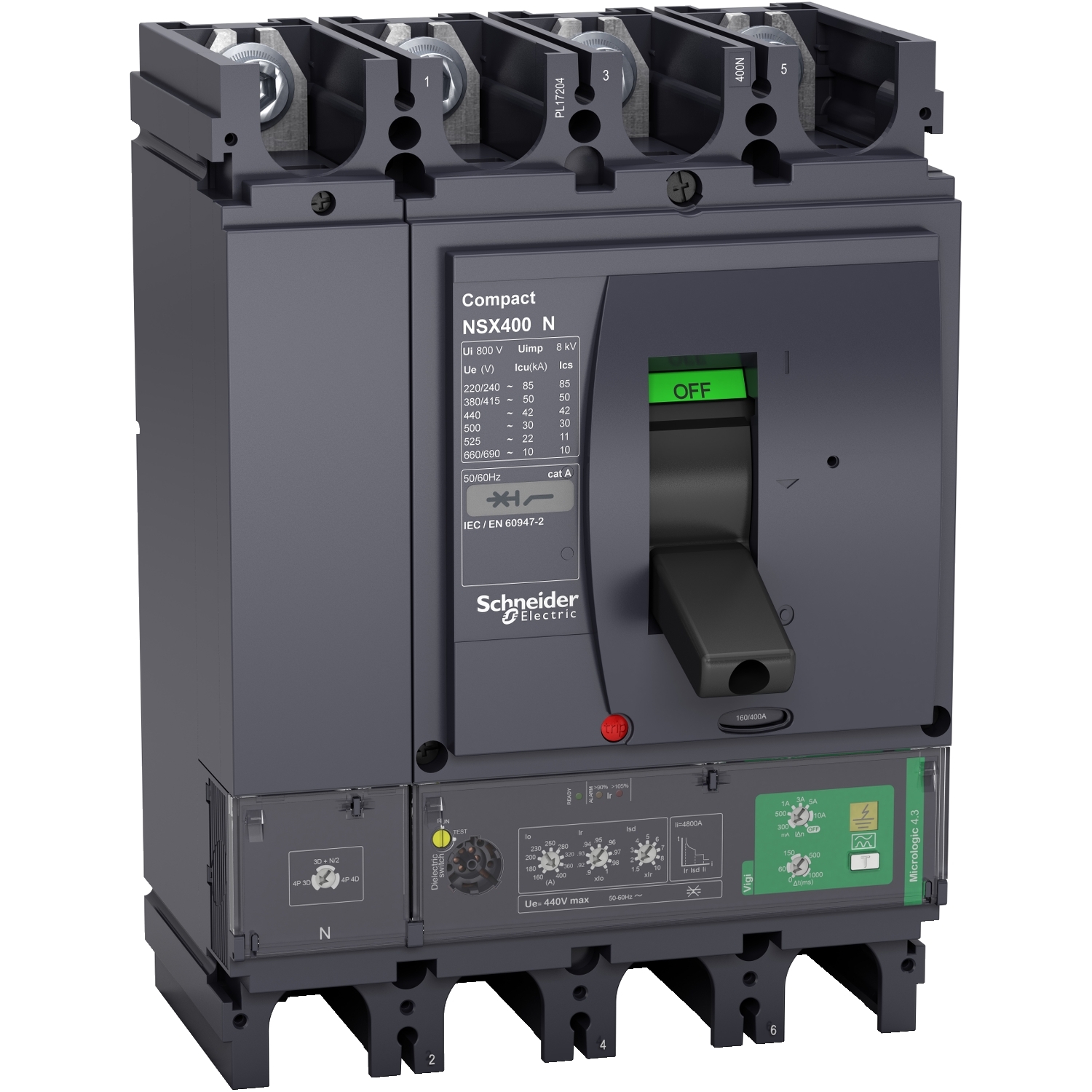 Schneider Earth leakage circuit breaker ComPact NSX LV433940