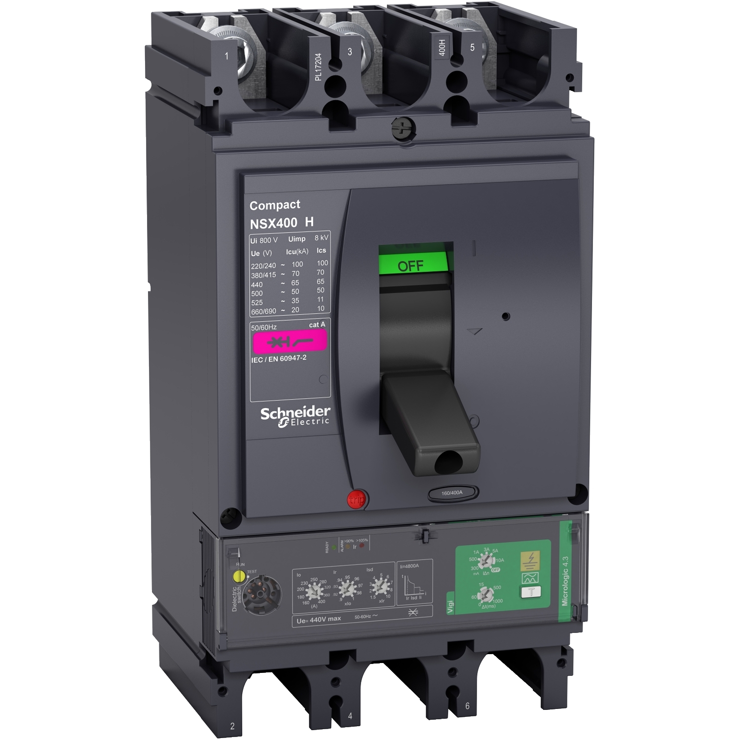 Schneider Earth leakage circuit breaker ComPact NSX LV433942