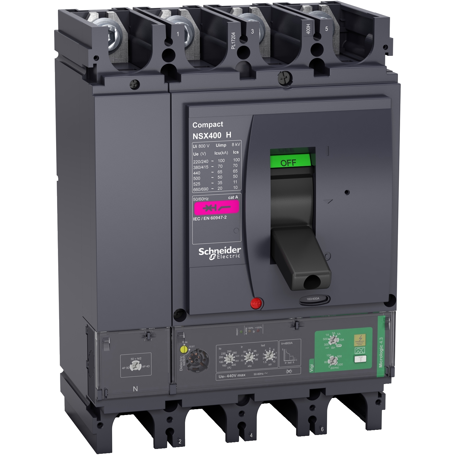 Schneider Earth leakage circuit breaker ComPact NSX LV433944