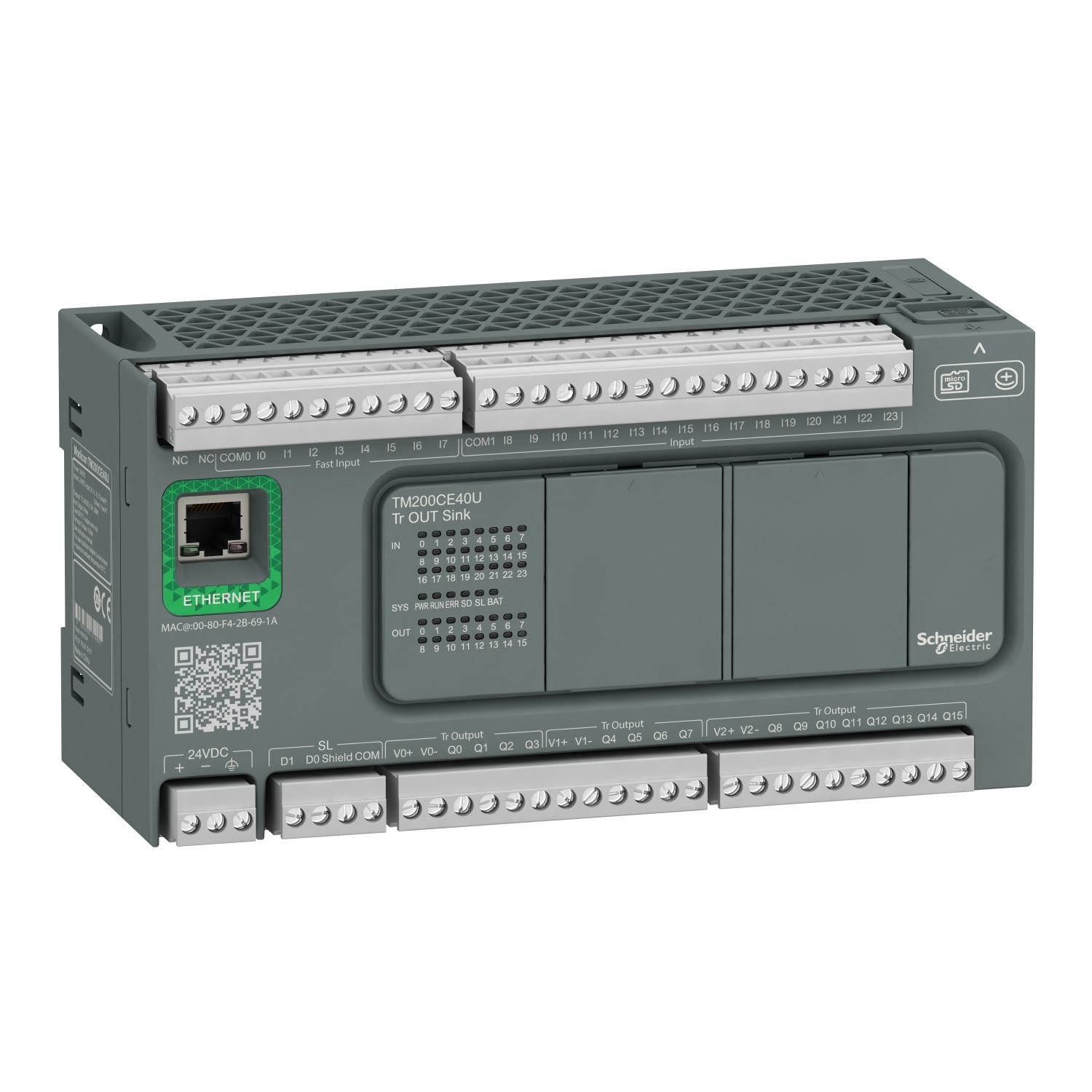 Schneider Logic controller Easy Modicon M200 TM200CE40U