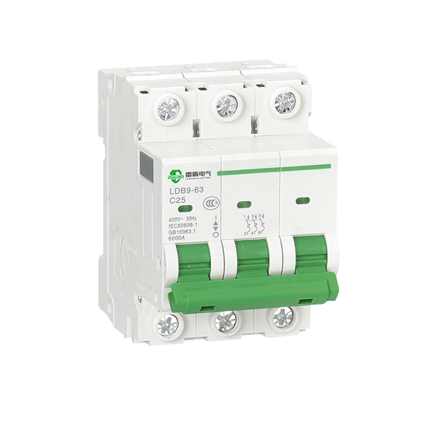 ZGLEDUN LDB9-63 MCB Miniature Circuit Breaker (Series: DZ47S) 63A 120V 230V 400V 1pole 2p 3p 4p 50/60Hz Electrical Components